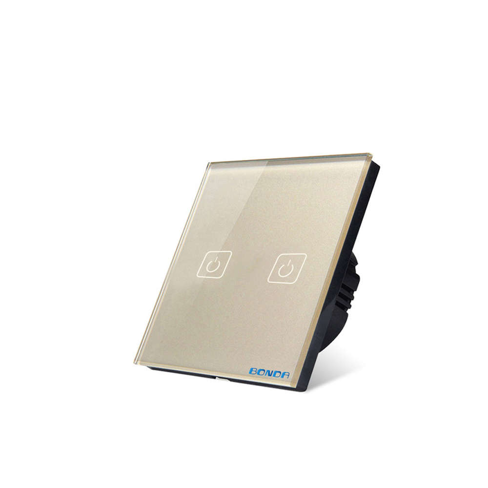 BONDA 1/2/3 Way Smart Switch Wireless Remote Control APP Controled W (Way Remote control Color Gold)