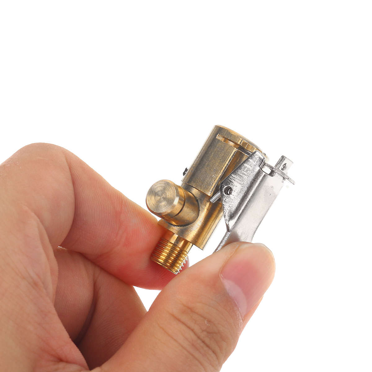 1PC Brass 8mm Car Tyre Wheel Tire Auto Air Inflate Pump Valve Clip Clamp Connector Adapter