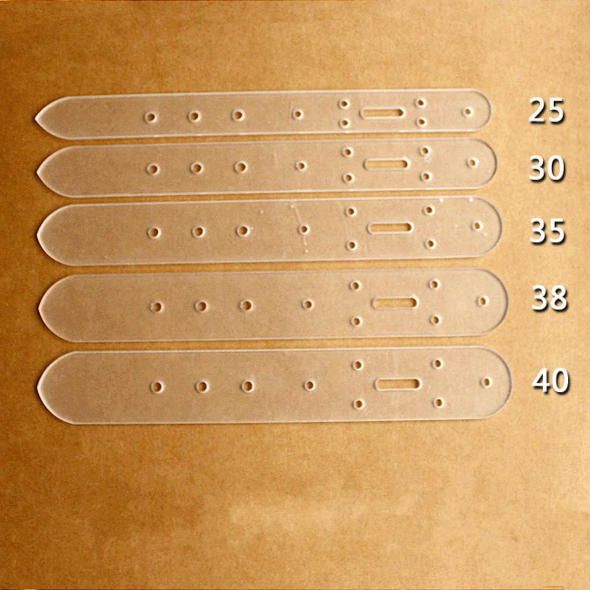 5 Pcs Practical Head Buckle Belt Leather Craft Tool Acrylic Boletus End Models Stencil Set