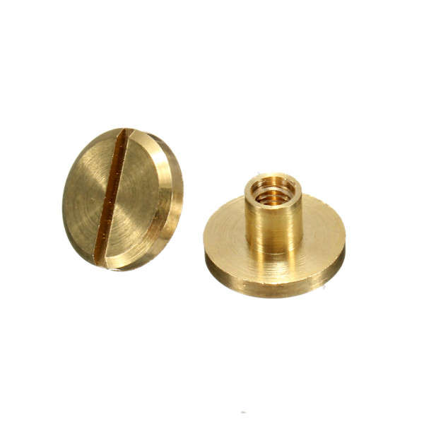 4-15mm Screw Back Button Stud Screw Brass Nail Leather Belt Chicago Rivet (Size 4mm)
