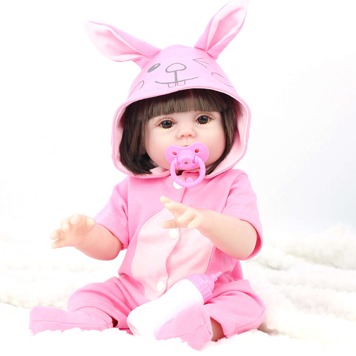 53CM Cute Soft Silicone Vinyl Lifelike Realistic Head Moveable Multi-function Reborn