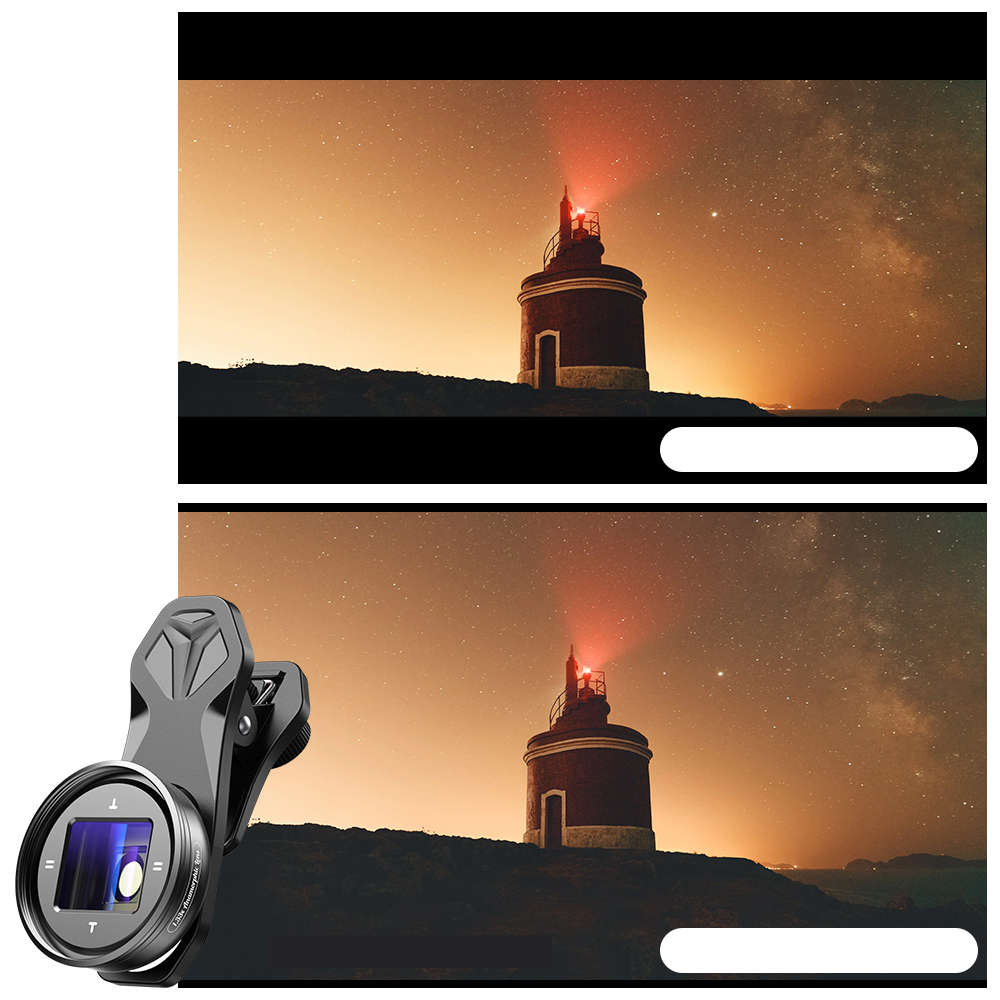 APEXEL 1.33X Anamorphic Lens Professional Phone Camera Lens 4K HD Widescreen Vlog Movie Phone Camcor