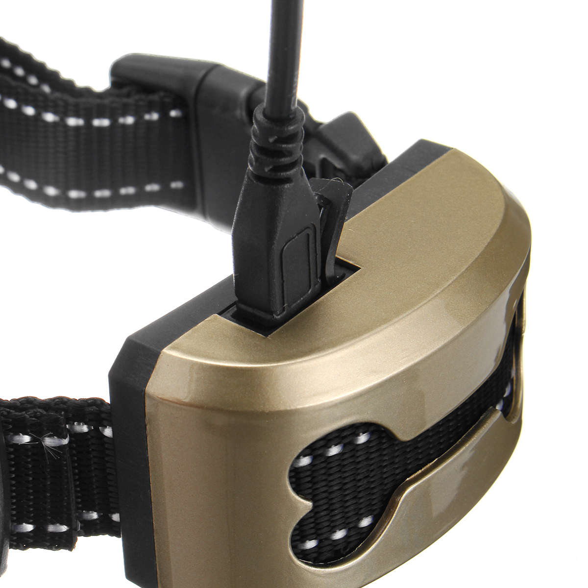 Seven-speed Intelligent Adjustment Dog Yelp Stopper Device Rechargeable Waterproof Pet (Color Black)