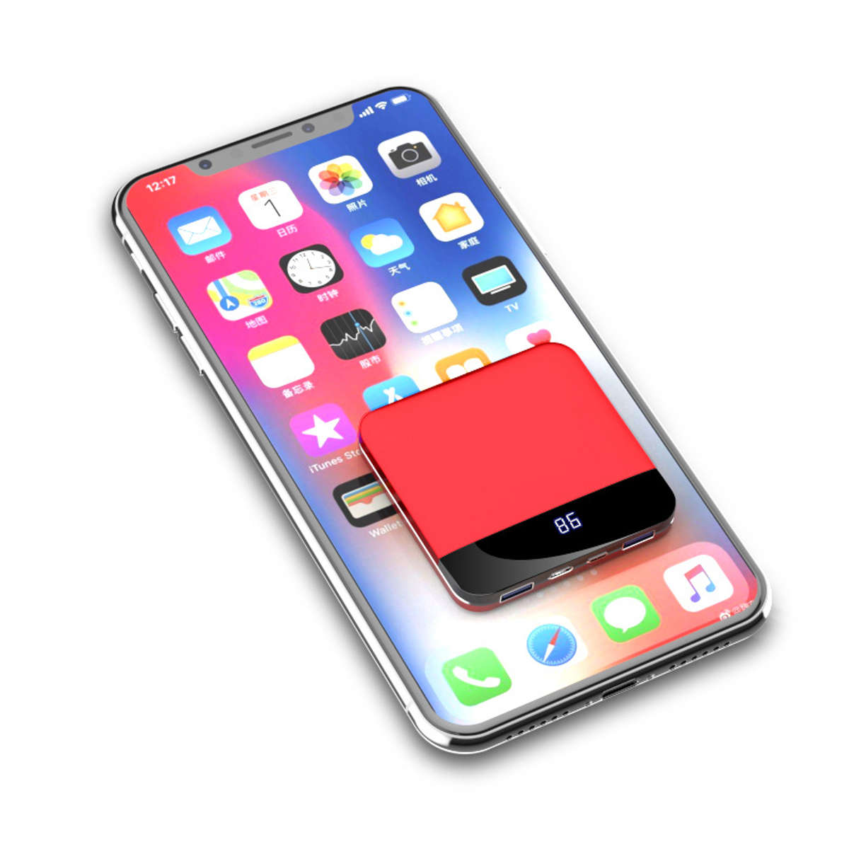 New MiniPower Bank10000mAh Fast Charging USBCharger For iPhone Android Type-C Power Bank