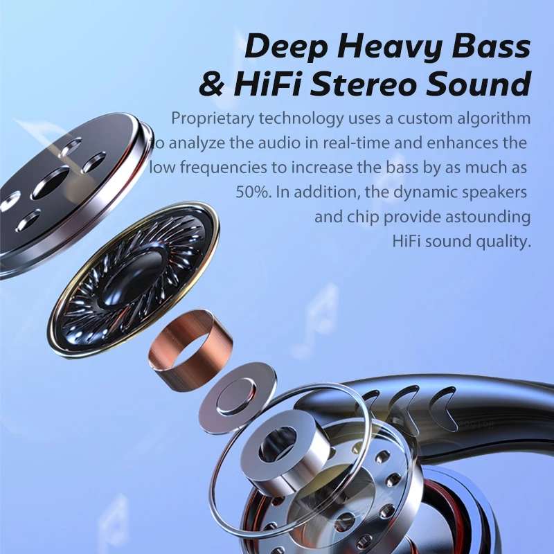 Bakeey S730 Wireless Headphones Bluetooth V5.0 Earphones Ear-Hook Sports Waterproof Headset Deep Bas