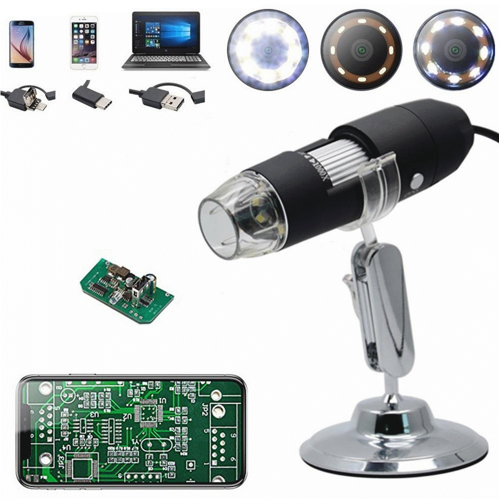 1000X 3 IN 1 USB Android Type-c Microscope Stereo Electronic Digital Microscope