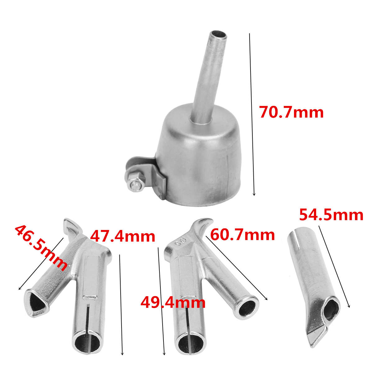 4PCS Speed Welding Nozzles For Vinyl PVC Plastic Hot Air Gun,5mm Weld Tip