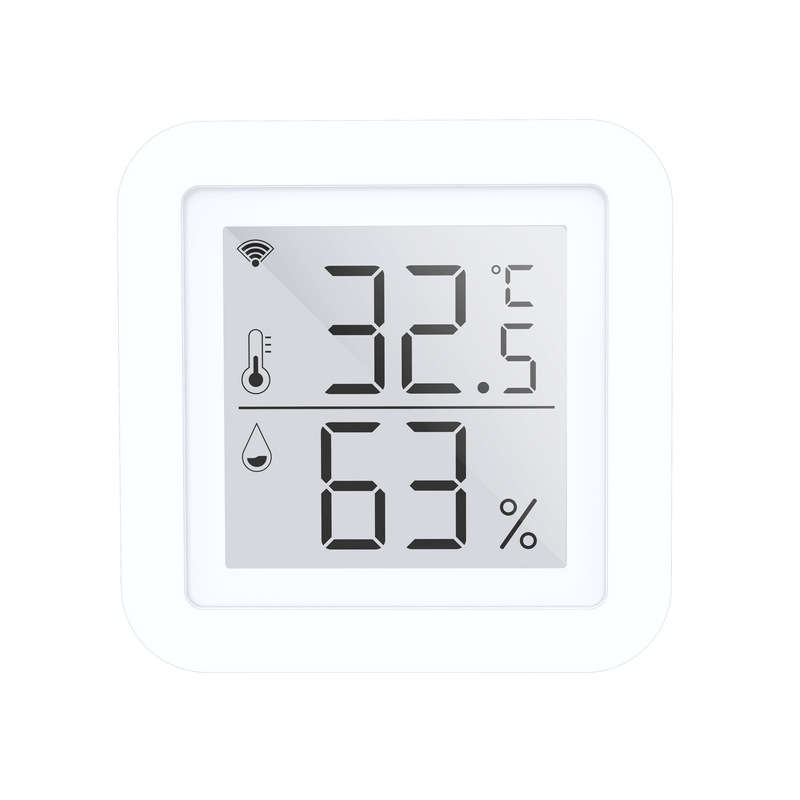 Tuya WIFI Temperature Humidity Smart Sensor Clock Digital Display Remote Control Thermometer Support