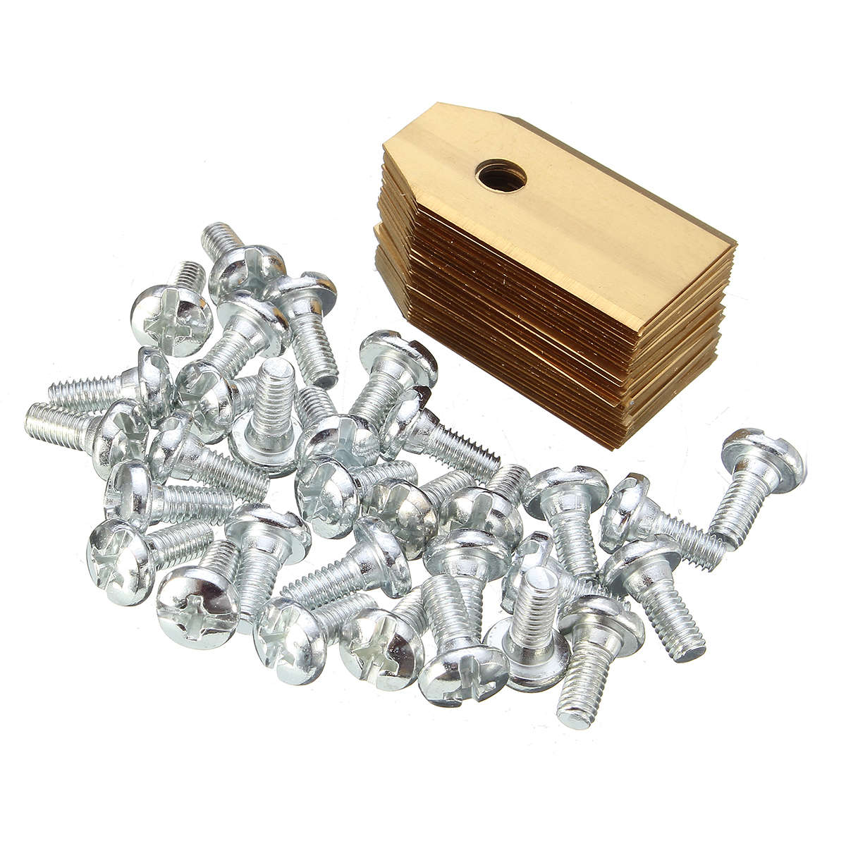 60pcs 0.6MM Titanium Coating Replacement Blade Screw Set for Lawnmower Gardena