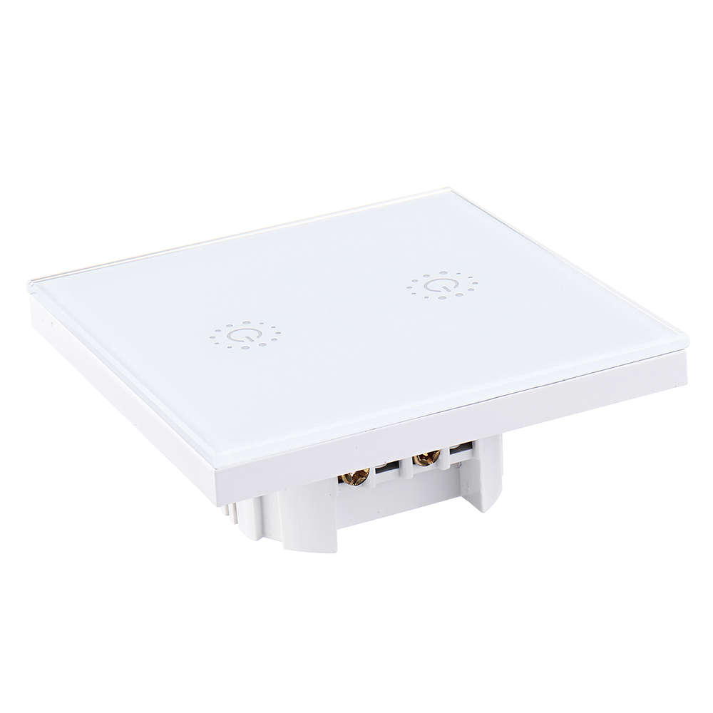New Tuya Smart Life EU 2 Gang Smart WIFI Light Switch Interruptor Touch Wall Power Switch App