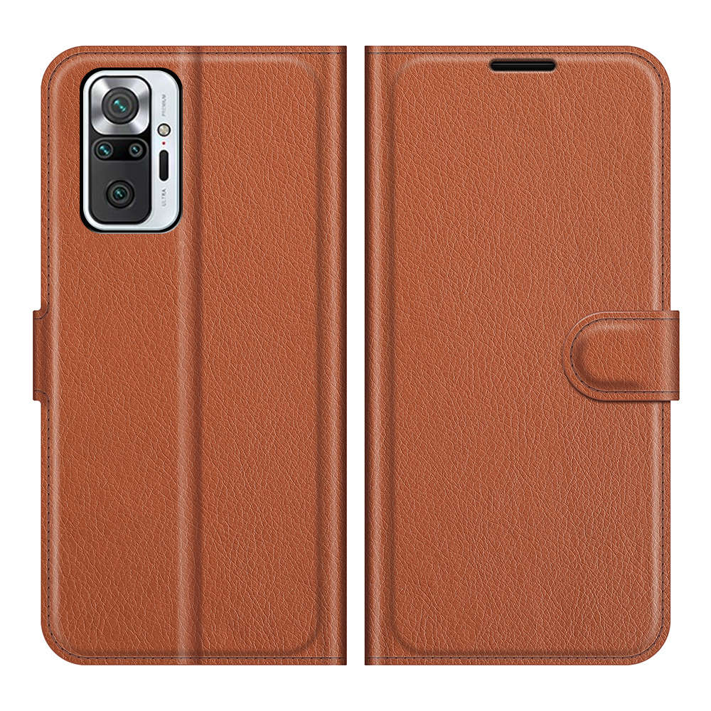 Bakeey for Xiaomi Redmi Note 10 Pro/ Redmi Note 10 Pro Max Case Litchi Pattern Flip Shockproof PU Le