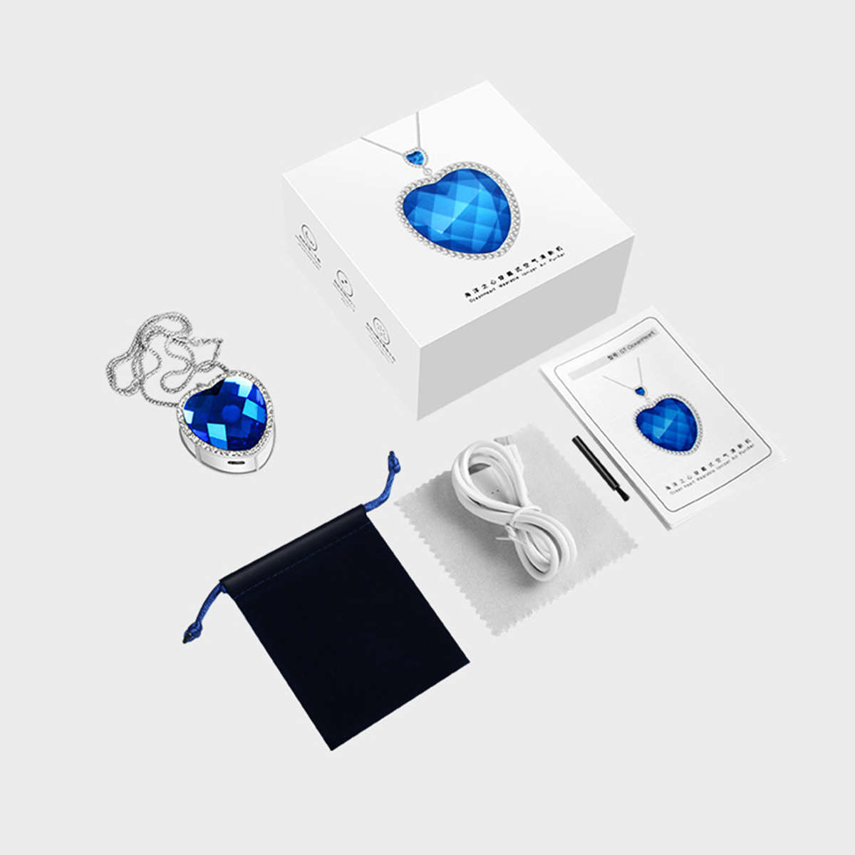 Portable Wearable Mini USB Air Cleaner Low Noise Negative Ion Generator Anion Air Purifier Necklace