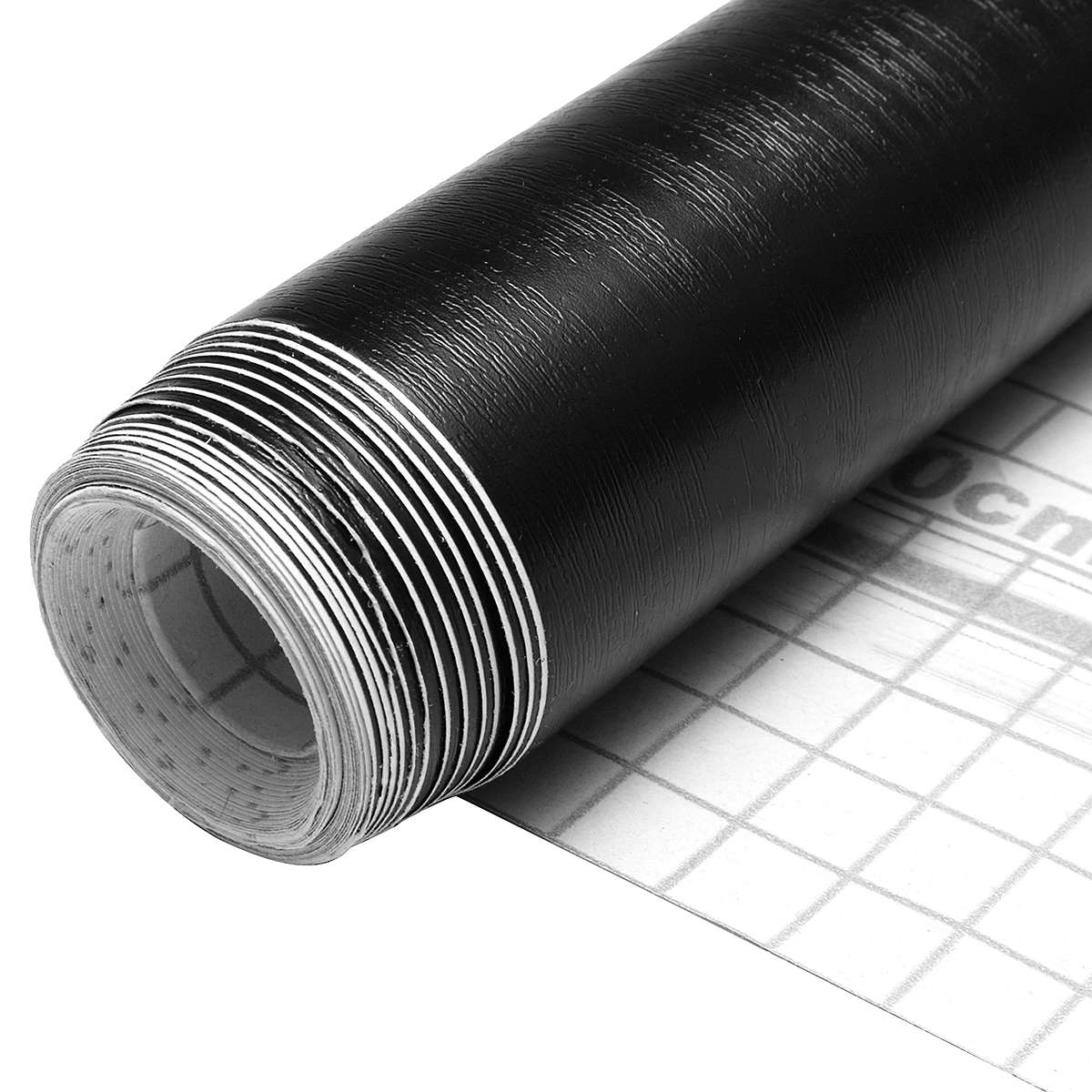 Black Wood Looking Textured Self Adhesive Decor Contact Paper Vinyl Shelf Liner Wall Paper (Size 2M)