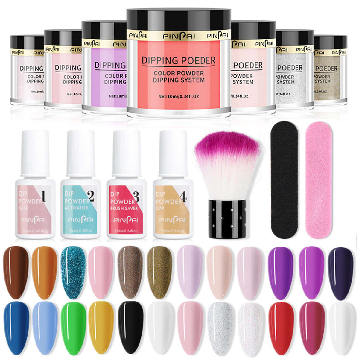 Nail Dipping Powder Starter Kit Acrylic Dip System Manicure Liquid Nail Art Set