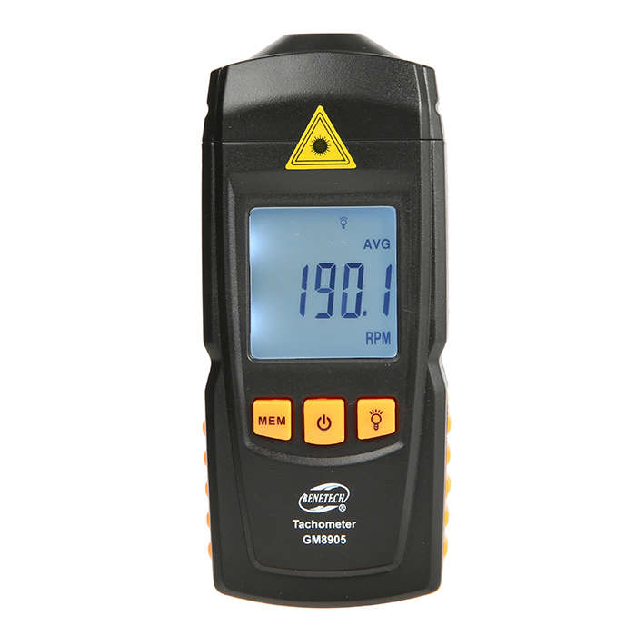 BENETECH GM8905 Non Contact Handheld LCD Digital Laser Tachometer RPM Tach Tester Meter Motor Speed