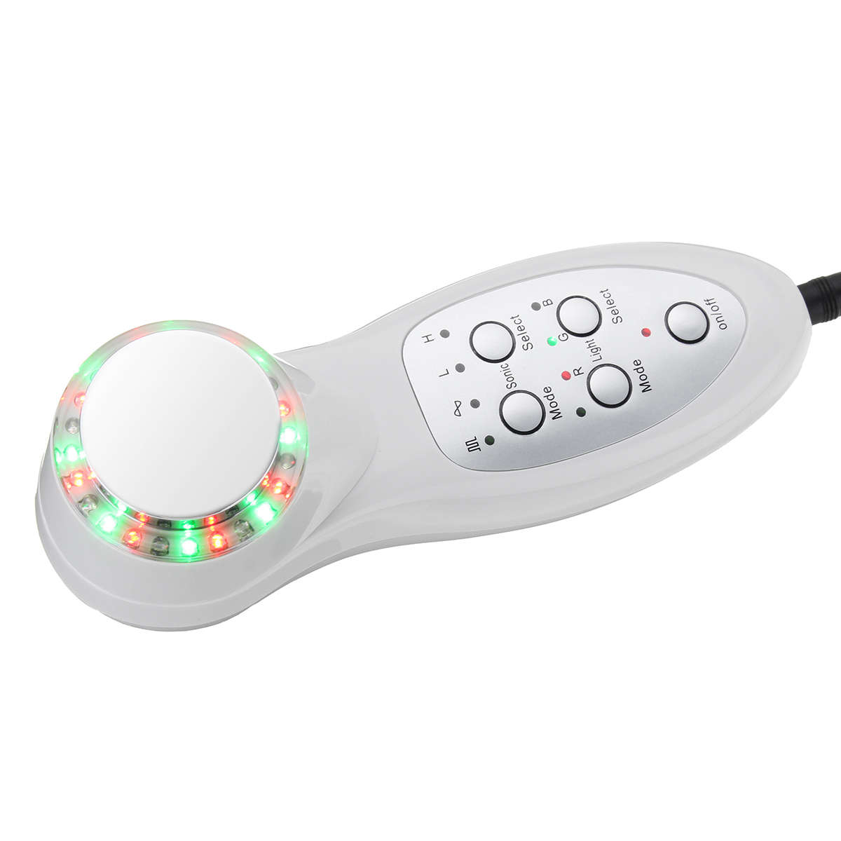 7 Mode RGB Color LED Light Photon Ultrasonic Facial Beauty Face Lift Massager Machine