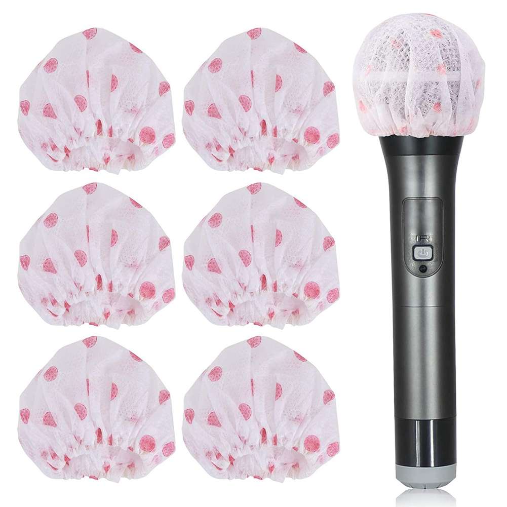 120 Pcs Microphone Cover Odor Removal Disposable Mike Cover Non-Woven Cloth Shield Micraphone Cover