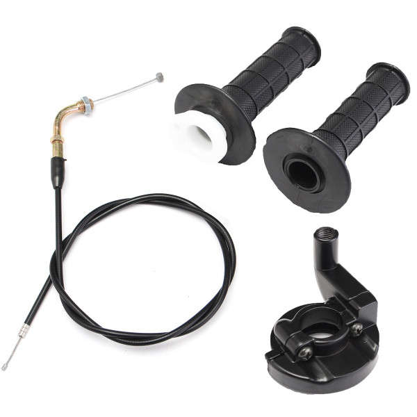 22mm7/8in Twist Throttle Handlebar Grips With Cable 50cc 125cc 150 250 Dirt