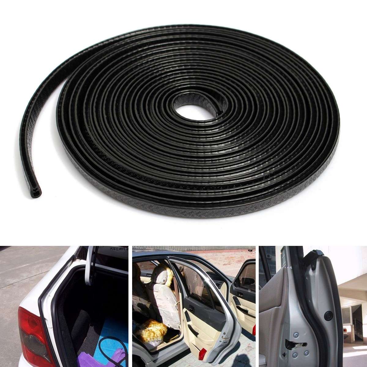New 4M U Shape Edge Trim Rubber Seal Protector Guard Strip For Cars Metal Edges