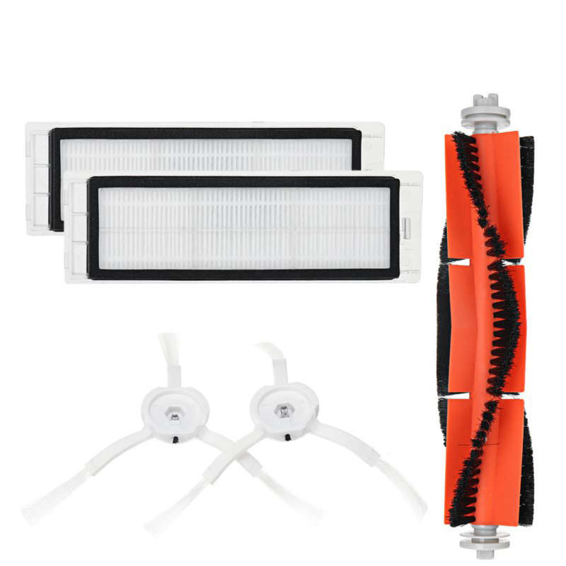 5pcs HEPA Filter with Main Brush and Side Brush for S50 Xiaomi Mi Robot Vacuum Cleaner