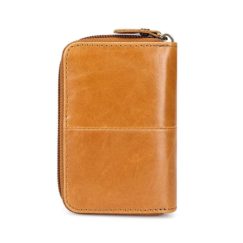 New Leather Card Bag Certificate Package Bank Card Bus Card Sets Card Holder