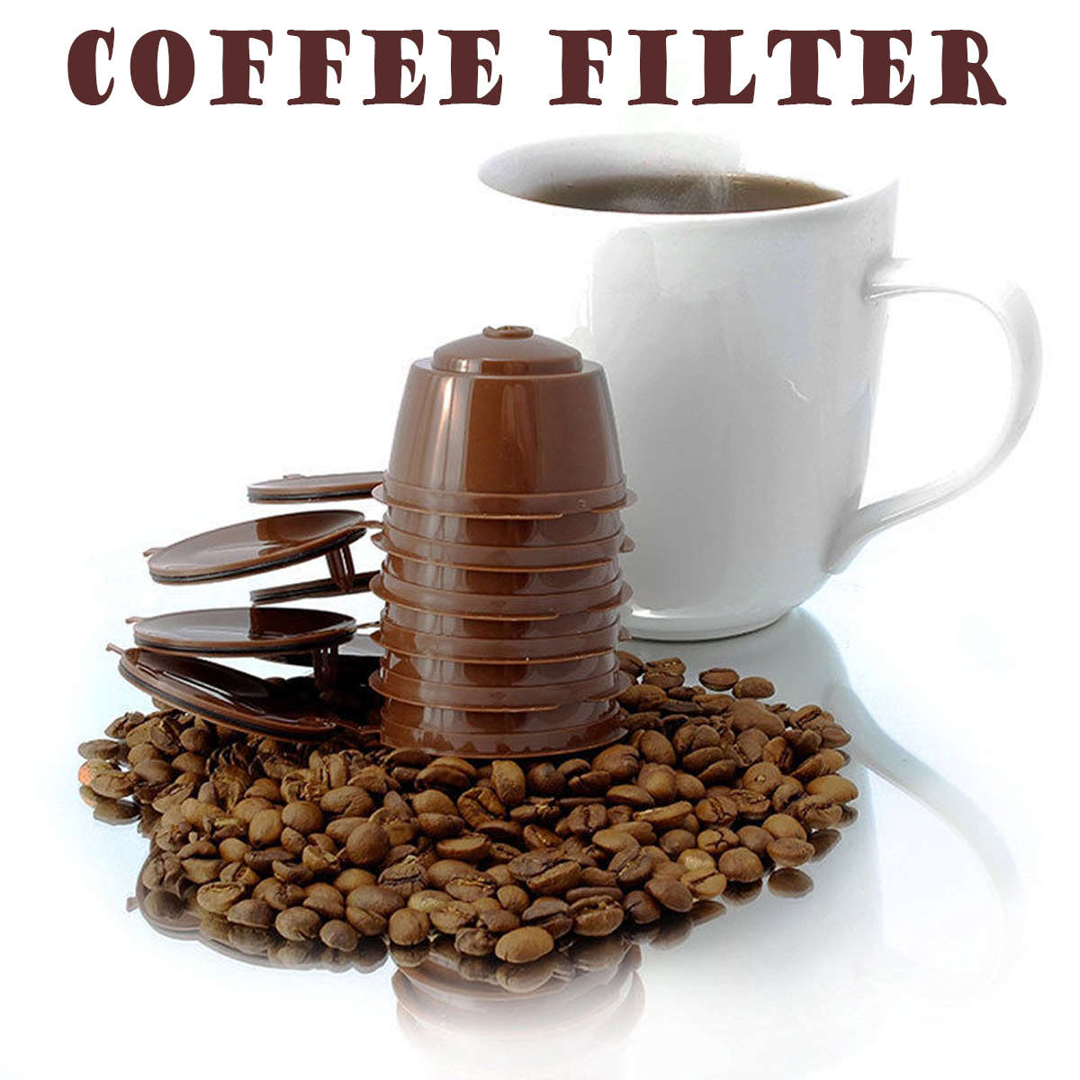 8Pcs Set Refillable Coffee Capsules for Dolce Gusto Reusable Brewers Refill Coffee Cup Filter