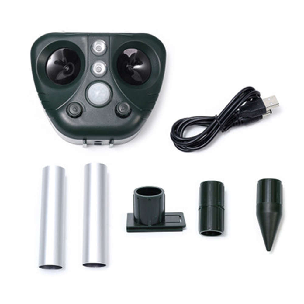 Solar Powered Ultrasonic Animal Repeller PIR Sensor Animal Cats Dog Repellent Frighten Animals Fo...