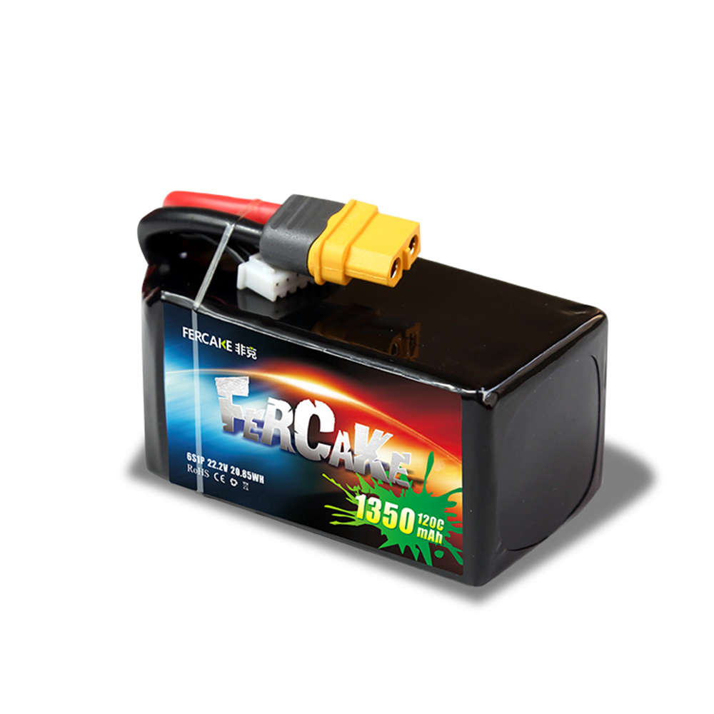 DUPU Fercake 22.2V 1350mAh 120C 6S Lipo Battery XT60 Plug for RC Drone