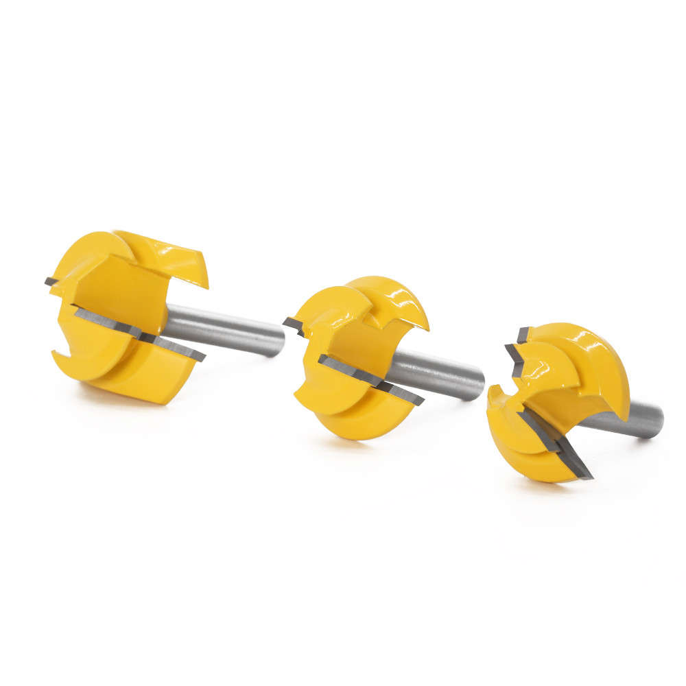 Drillpro 8MM Shank 45 Degree Lock Miter Router Bit Tenon Milling Cutter Woodworking Tool Fo (Type B)