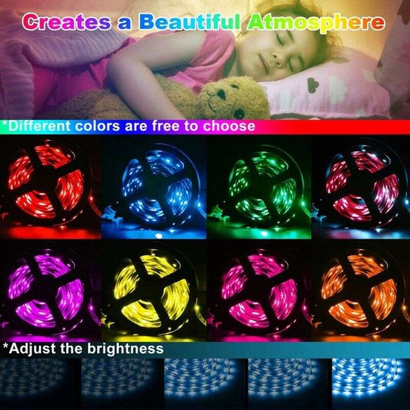 10M LED Smart Strip Lights Music Sync bluetooth App Control Full Kit Remote For Room