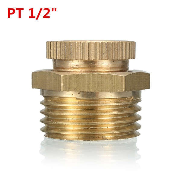 New PT 1/2 3/8 1/4 Inch Brass Drain Valve Air Compressor Male Threaded Water Drain Valve