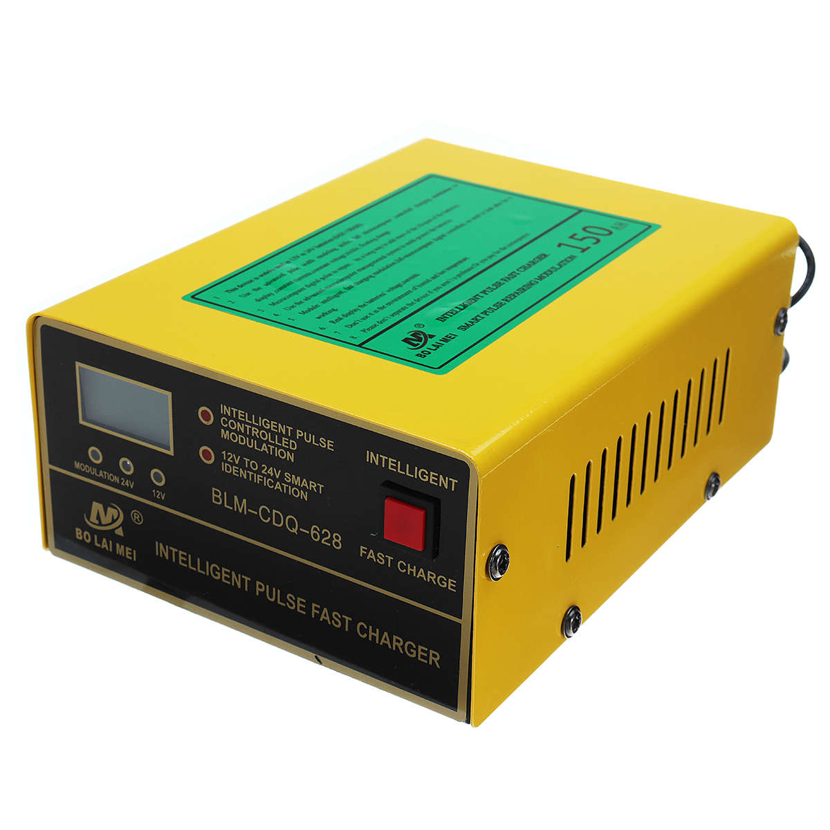 New 12V/24V Lead Acid & Lithium Battery Charger for Auto Car Pulse Repair Fast Charge