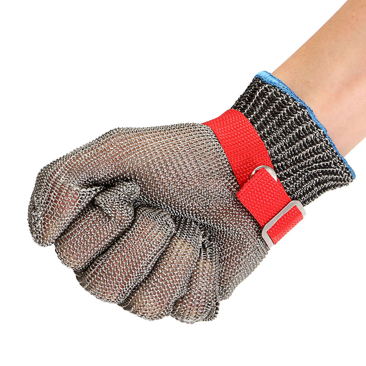Safety Cut Proof Stab Resistant Stainless Steel Metal Mesh Butcher Glove Size M