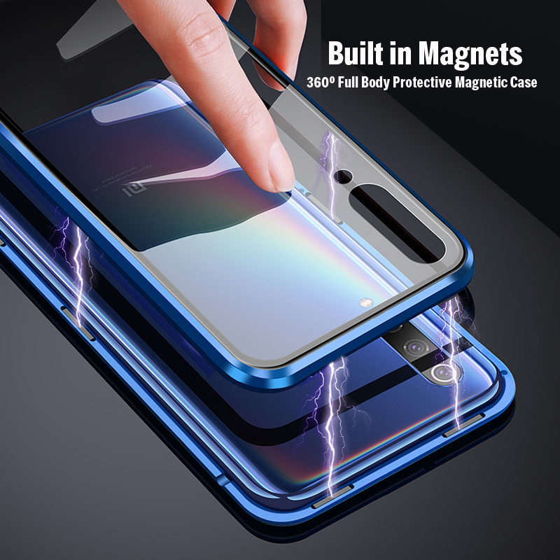 New Bakeey 360 Front+Back Double-sided Full Body 9H Tempered Glass Metal Magnetic Adsorption F