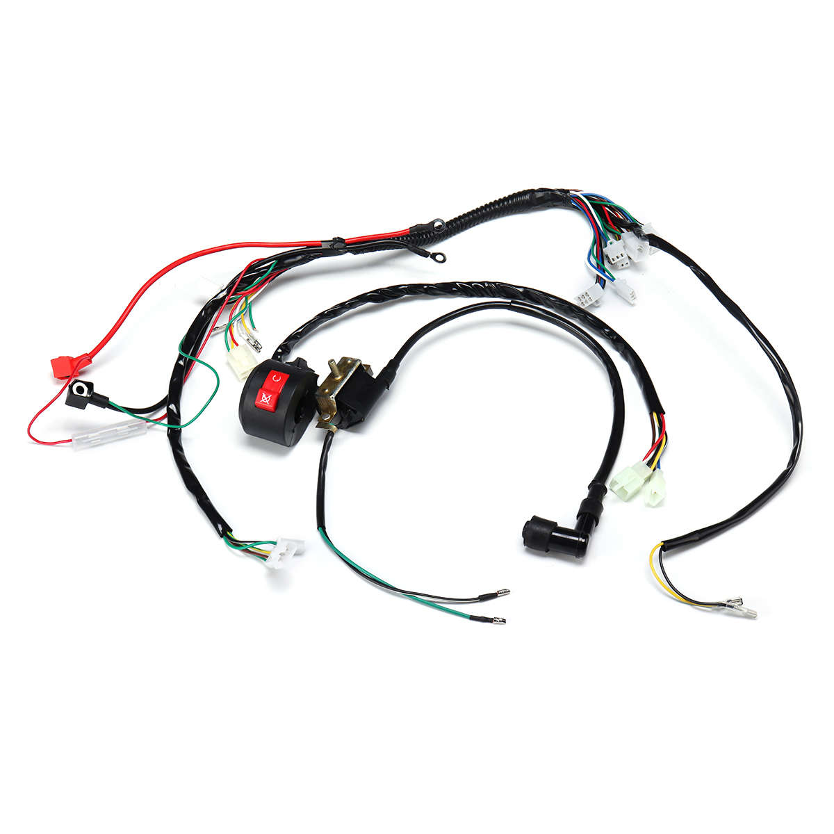 50cc 70cc 90cc 110cc Ignition Wiring Harness Kit Assembly ATV Quad