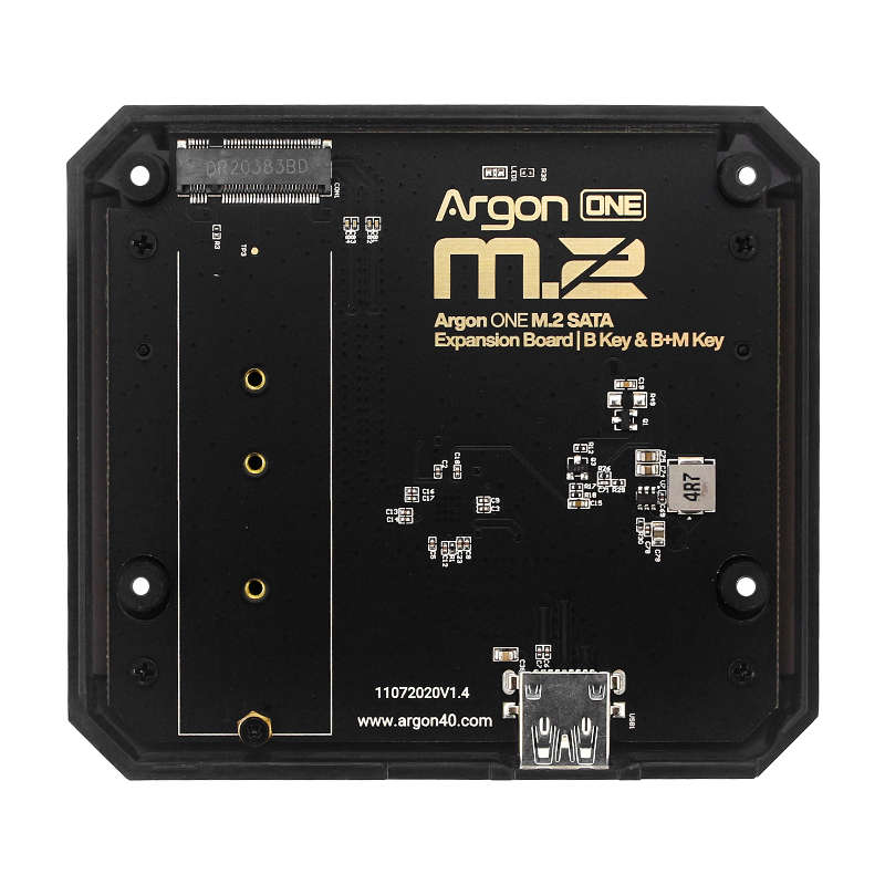 Catda Raspberry Pi 4B Argon ONE M.2 Expansion Board USB3.0 to SATA Connected to SSD Solid State Driv