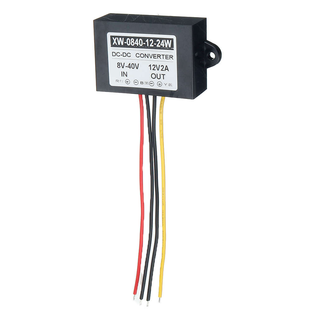 Waterproof 8-40V to 12V 2A Buck Regulator 12V 24W Automatic Step up and