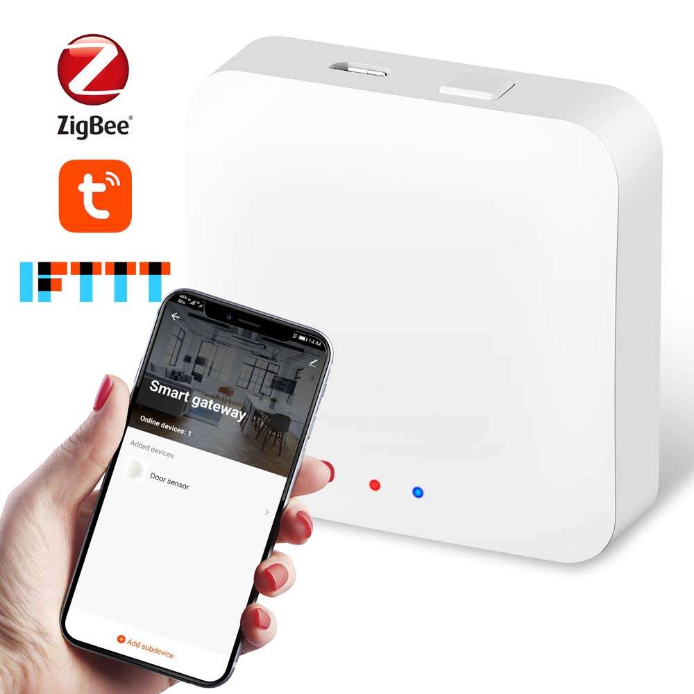 Tuya ZigBee3.0 Bridge Wireless Smart Home Mini Gateway Hub APP Remote Control Supports Alexa Google