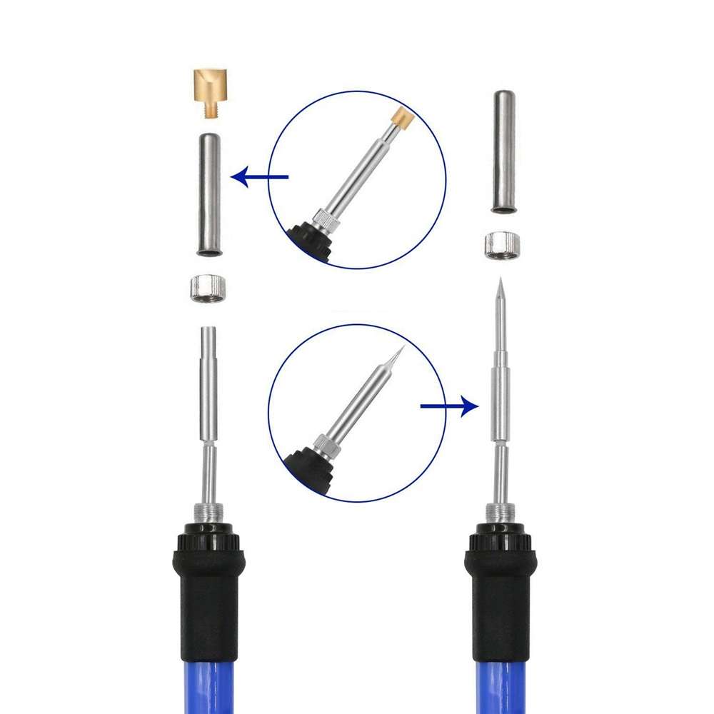 37PCs Wood Burning Pyrography Pen Kit Tools 60W Adjustable Temperature with Tips Letters EU Plu