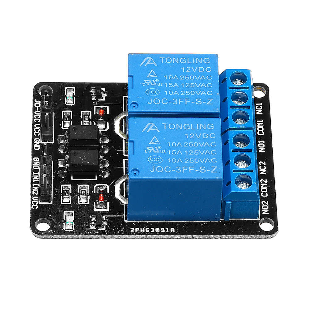 10pcs 2 Channel Relay Module 12V with Optical Coupler Protection Relay Extended Board