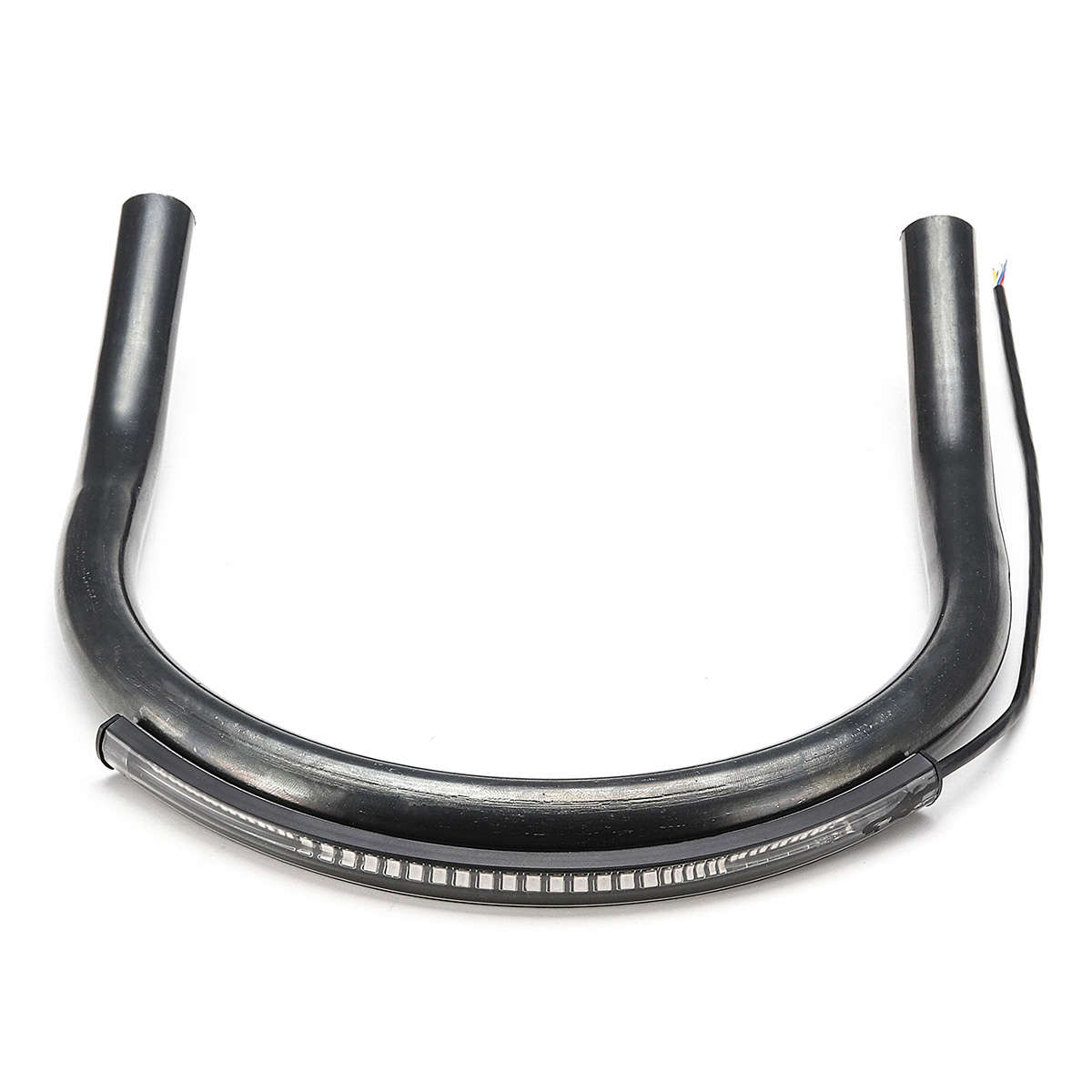 New 230mm Motorcycle Rear Seat Frame Hoop Loop with LED Brake Turn Tail Light Ca