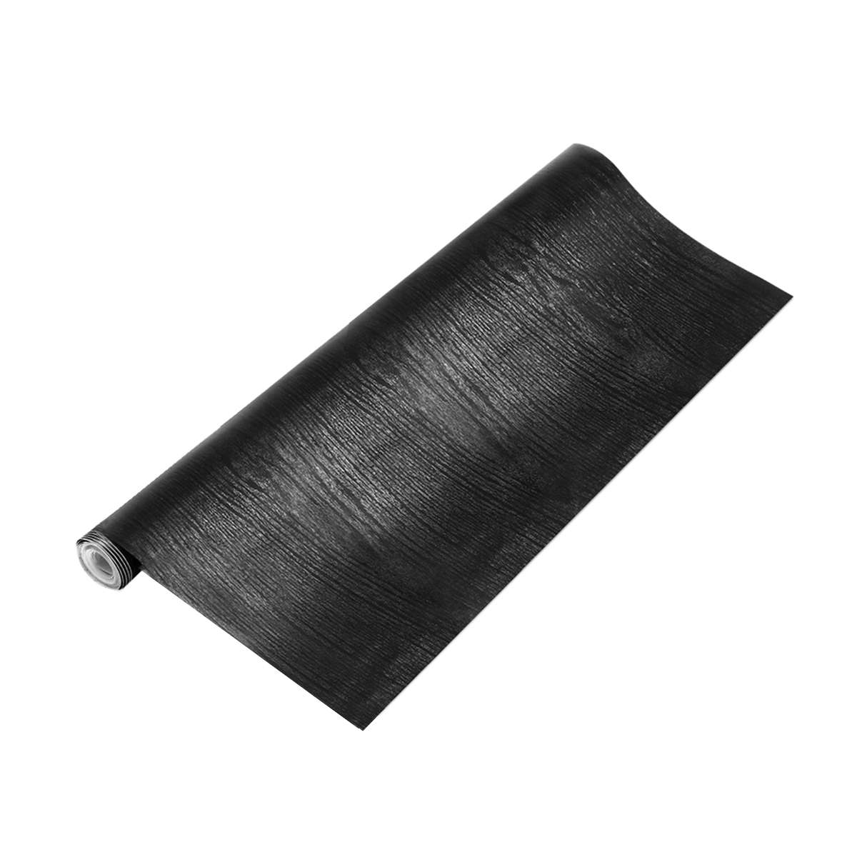 Black Wood Looking Textured Self Adhesive Decor Contact Paper Vinyl Shelf Liner Wall Paper (Size 2M)