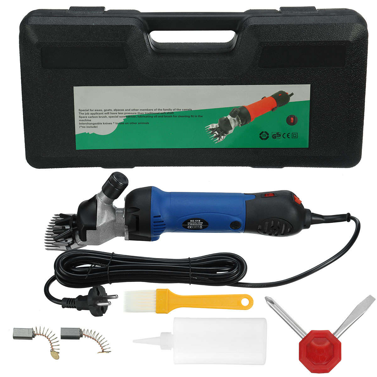 690W Electric Wool Shears 6 Speeds Portable Sheep Shearing Clipper Trimmer W/ S