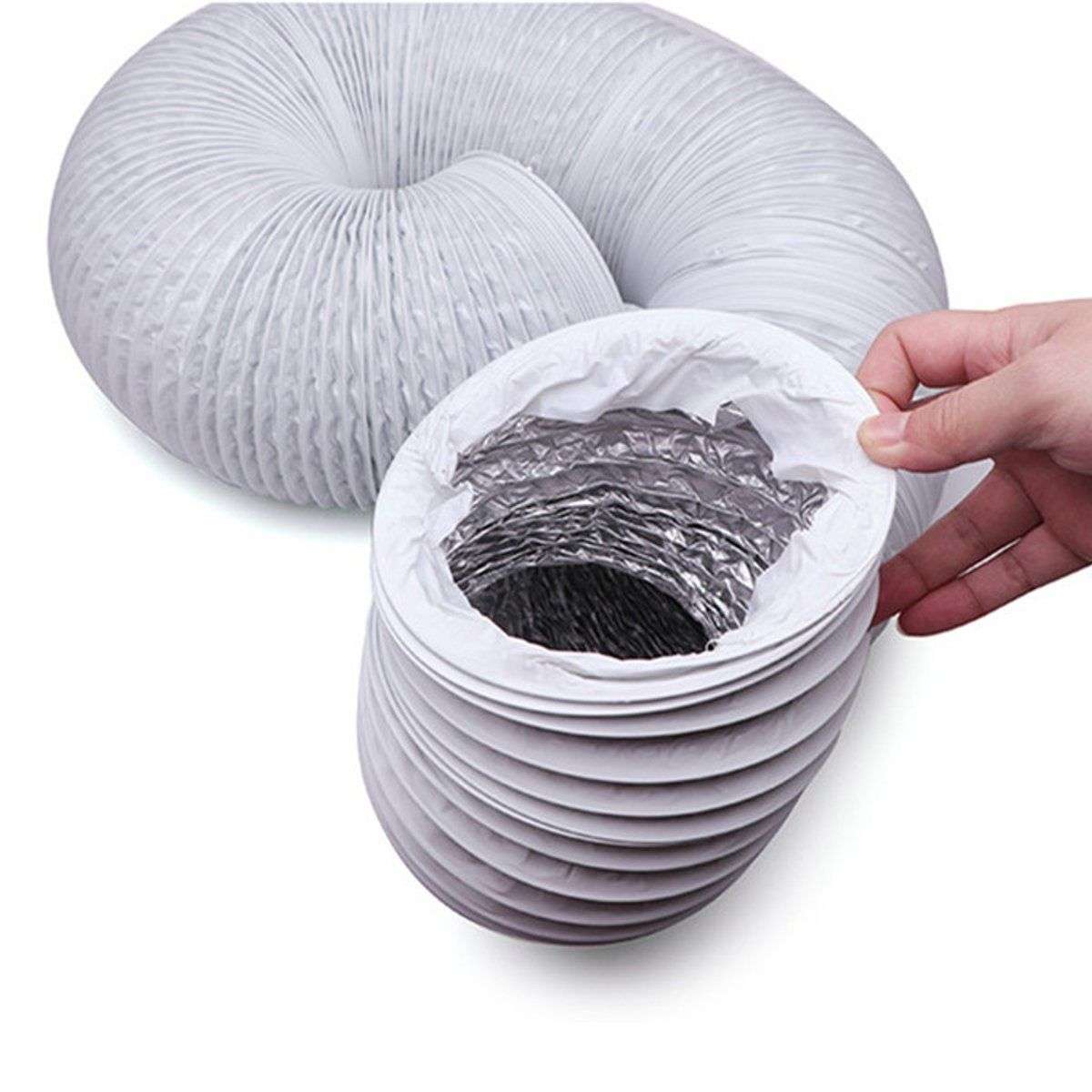 New 4M Length Aluminum Foil Duct Hose Pipes Fittings Exhaust Inline Fan Vent Hoses 80-250mm Di