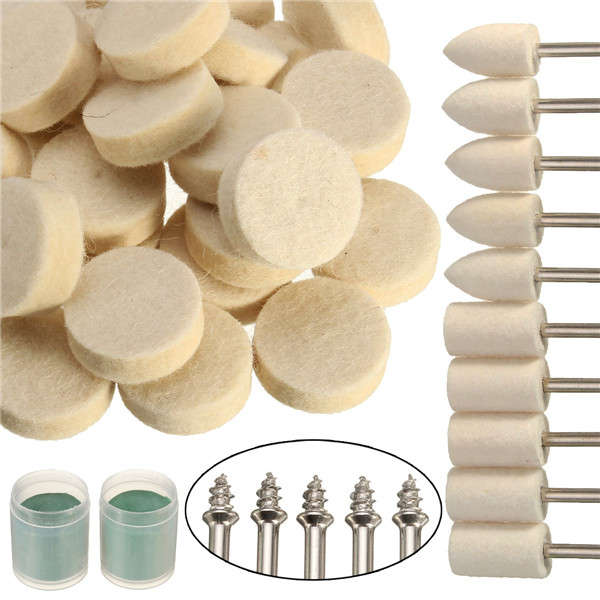 90pcs Rotary Tool Accessories Set Kit Felt Polishing Wheel Grinding Sanding Tool