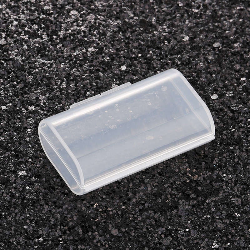 New Hard Plastic Case Cover 2-Slots Storage Box Transparent Cover Battery Holder