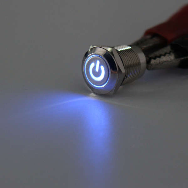 Excellway 12V 4 Pin Led Metal Push Button Switch Momentary Power Switch Waterproof