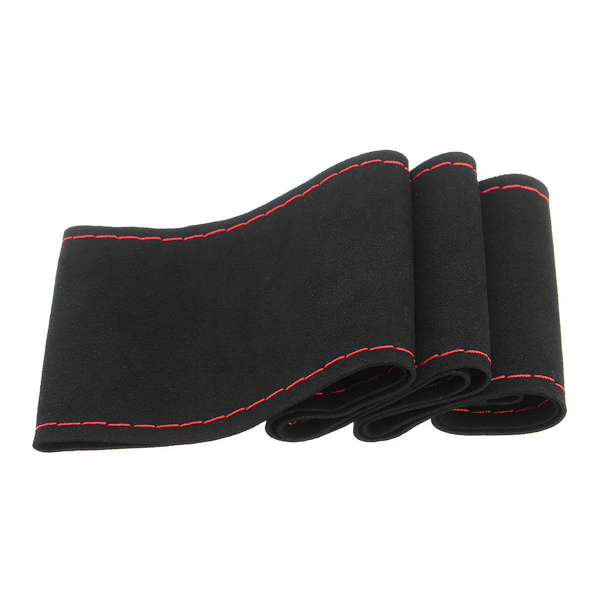 Diy 36/38Cm Car Steering Wheel Covers Super Fiber Suede Leather Universal With Needles And Thread