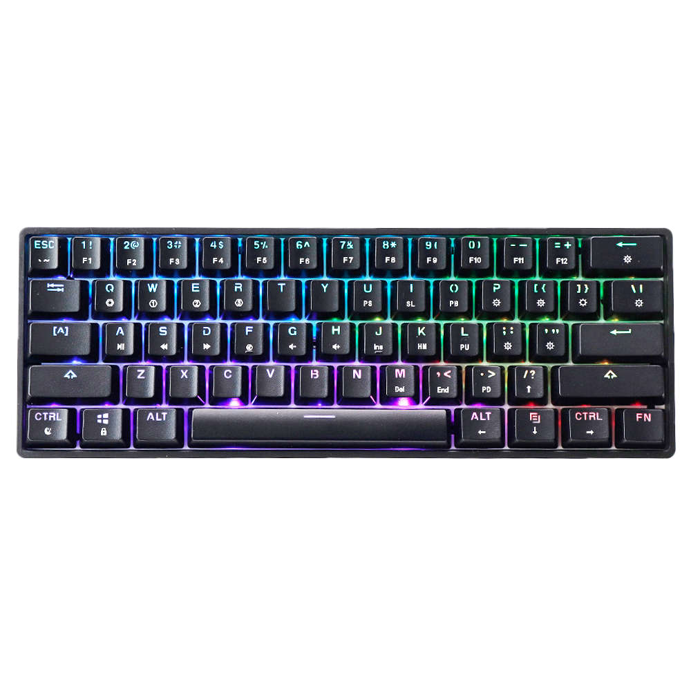 Geek GK61 61 Keys Mechanical Gaming Keyboard Hot Swappable Gateron Optical Switch RGB