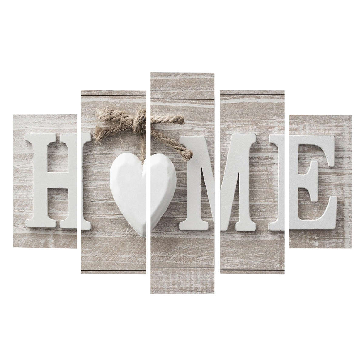 5 Panels Love HOME Wall Art Print Pictures Canvas Wall Art Prints Unframed For Home Decorations...